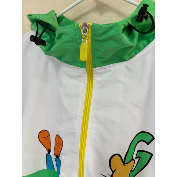 Disney Goofy Character Windbreaker Jacket Green/Yellow/White Adult Size XXL Poly - Picture 6 of 12